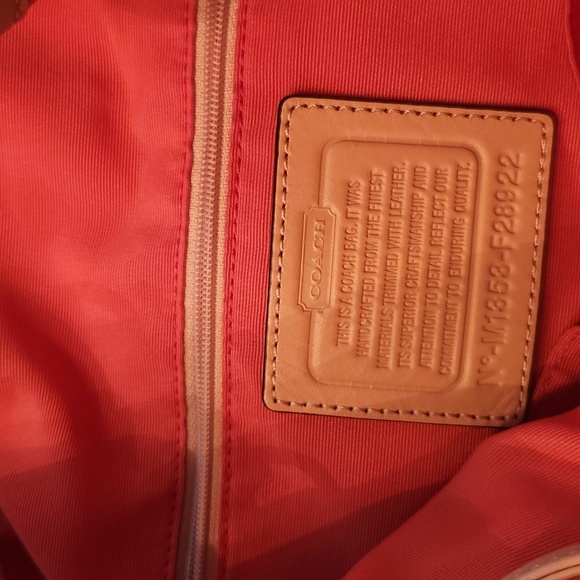 Coach Designer Floral Print Canvas Pink Colorful Drawstring handbag Purse - Picture 10 of 13